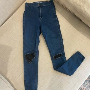 TOPSHOP JONI jeans with with cuts